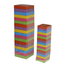 54 Stück Bunte hölzerne Jenga Puzzle Spiel